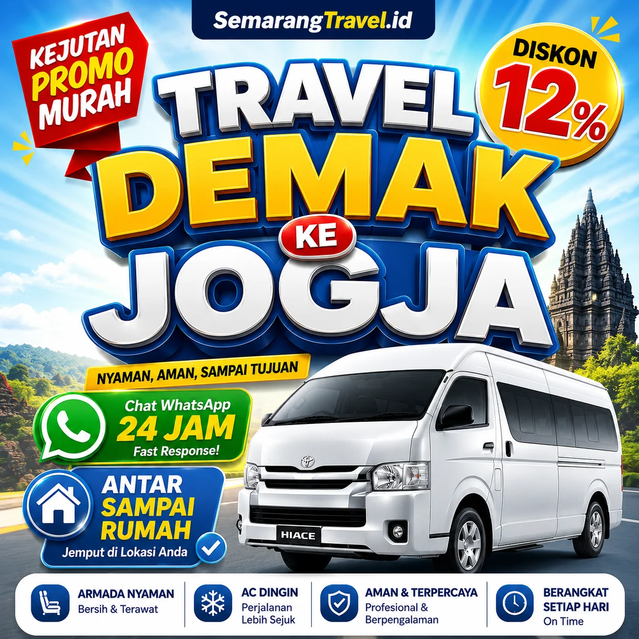 Travel Demak Jogja Anter Sampe Rumah Harga Tiket Belum Pernah Semurah Ini
