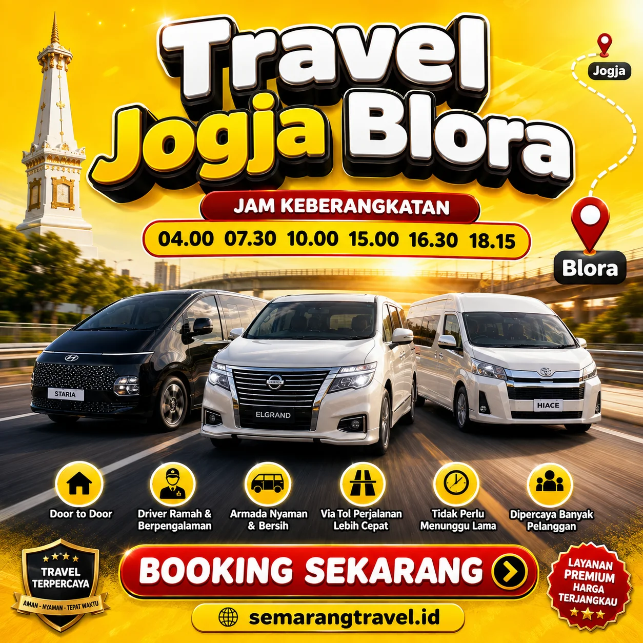 Travel Jogja Ke Blora, Jadwal Berangkat Pagi Sampe Malam