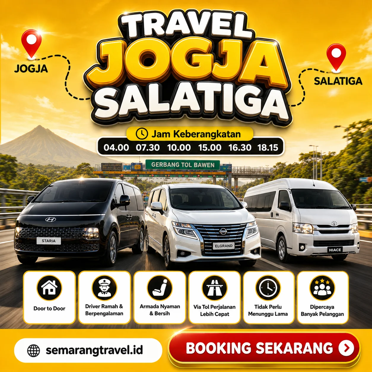 Travel Jogja Ke Salatiga Antar Jemput, Jadwal Berangkat Pagi Sampe Malam 24 Jam