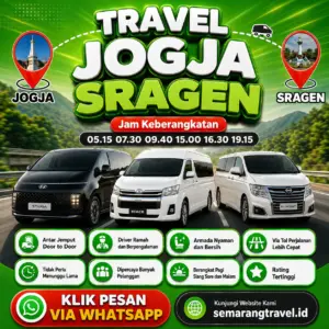 Travel Jogja Ke Sragen, Jadwal Berangkat Pagi Sampe Malam