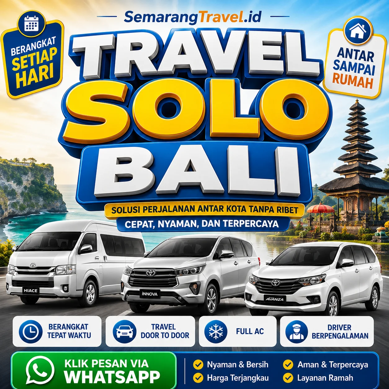 Travel Solo Ke Bali Door To Door Sampe Depan Rumah Tarif Murah