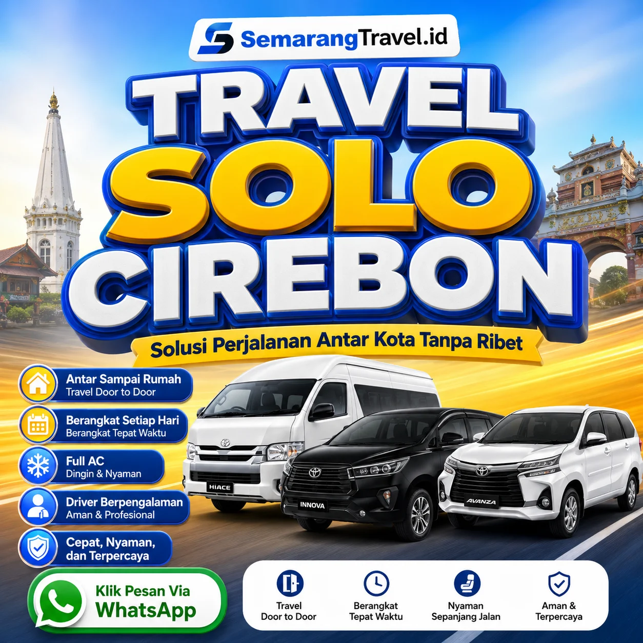 Travel Solo Ke Cirebon Via Tol Door To Door Sampe Depan Rumah Tarif Murah