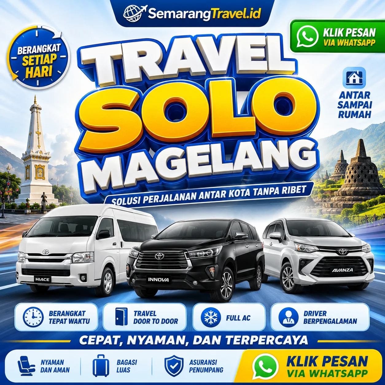 Travel Solo Ke Magelang Door To Door Sampe Depan Rumah Tarif Murah