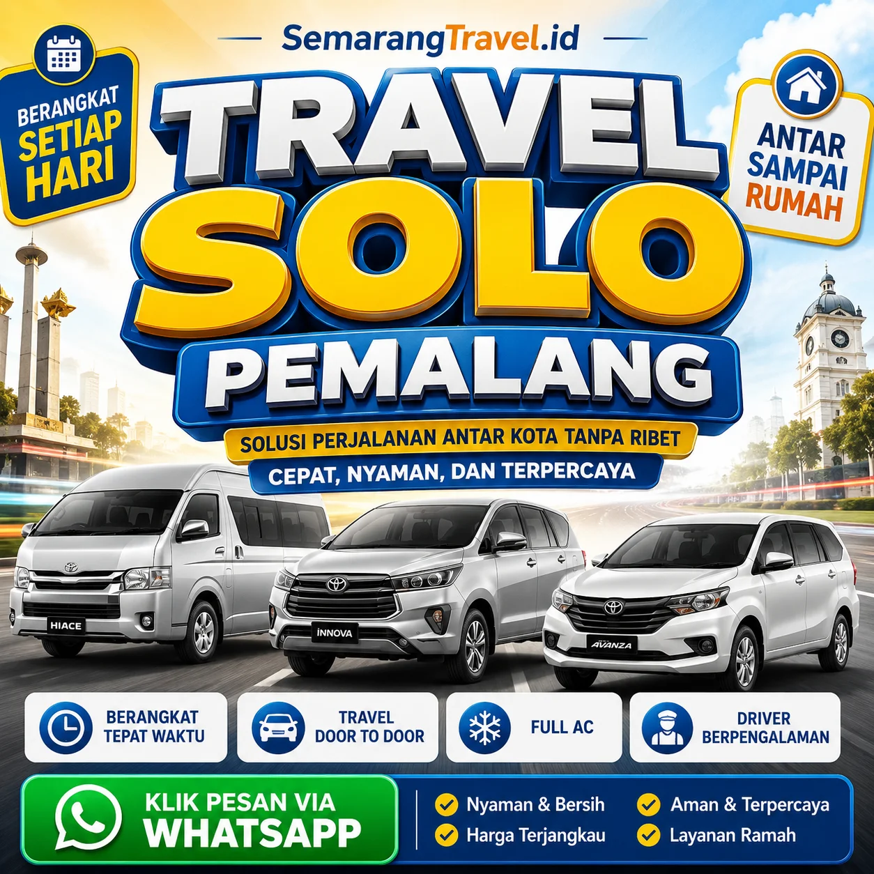 Travel Solo Ke Pemalang Door To Door Sampe Depan Rumah Tarif Murah