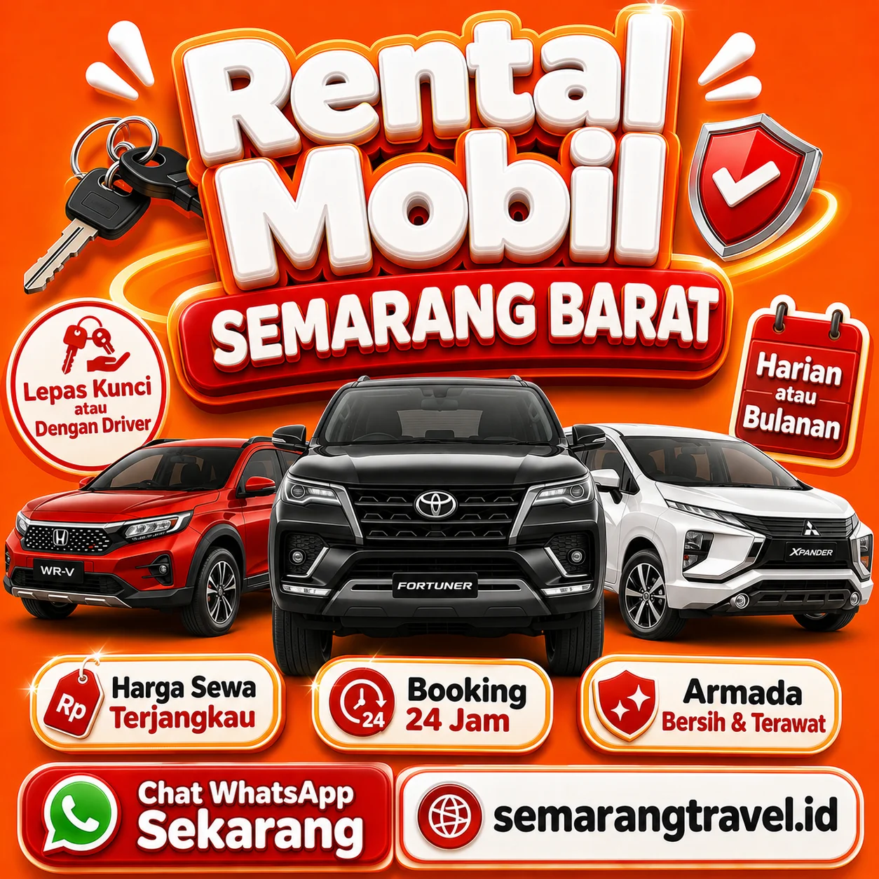 Rental Mobil Semarang Barat Paling Gesit, Bisa Lepas Kunci Tarif Murah