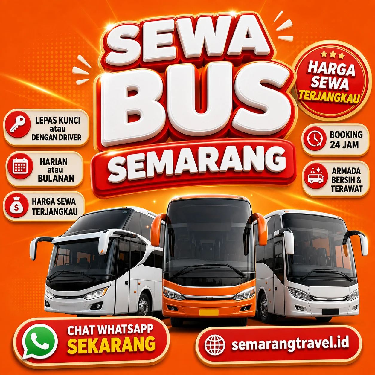 Sewa Bus Semarang Buat Pariwisata Ke Jogja Bali Jakarta Surabaya Malang Bandung