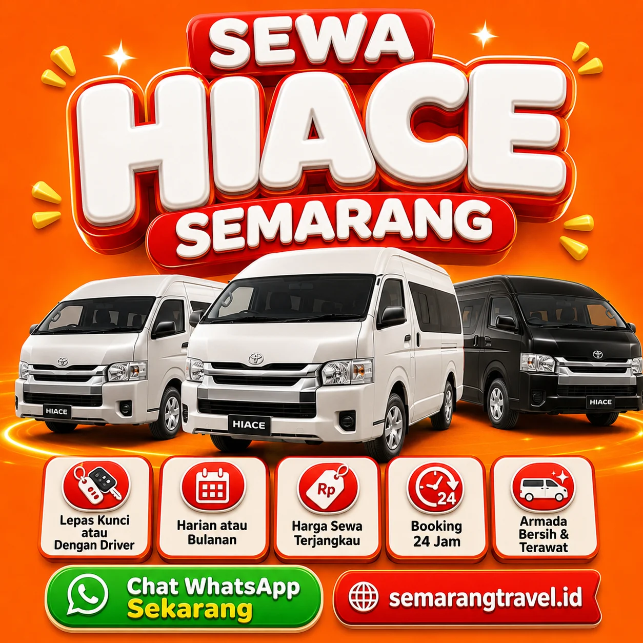 Sewa Hiace Semarang Paling Gesit, Bisa Lepas Kunci Tarif Murah