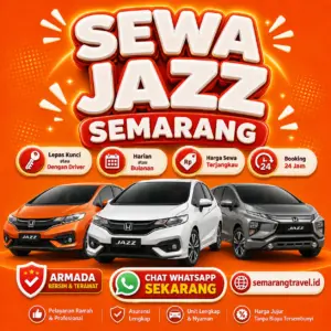 Sewa Jazz Semarang Paling Gesit, Bisa Lepas Kunci Tarif Murah
