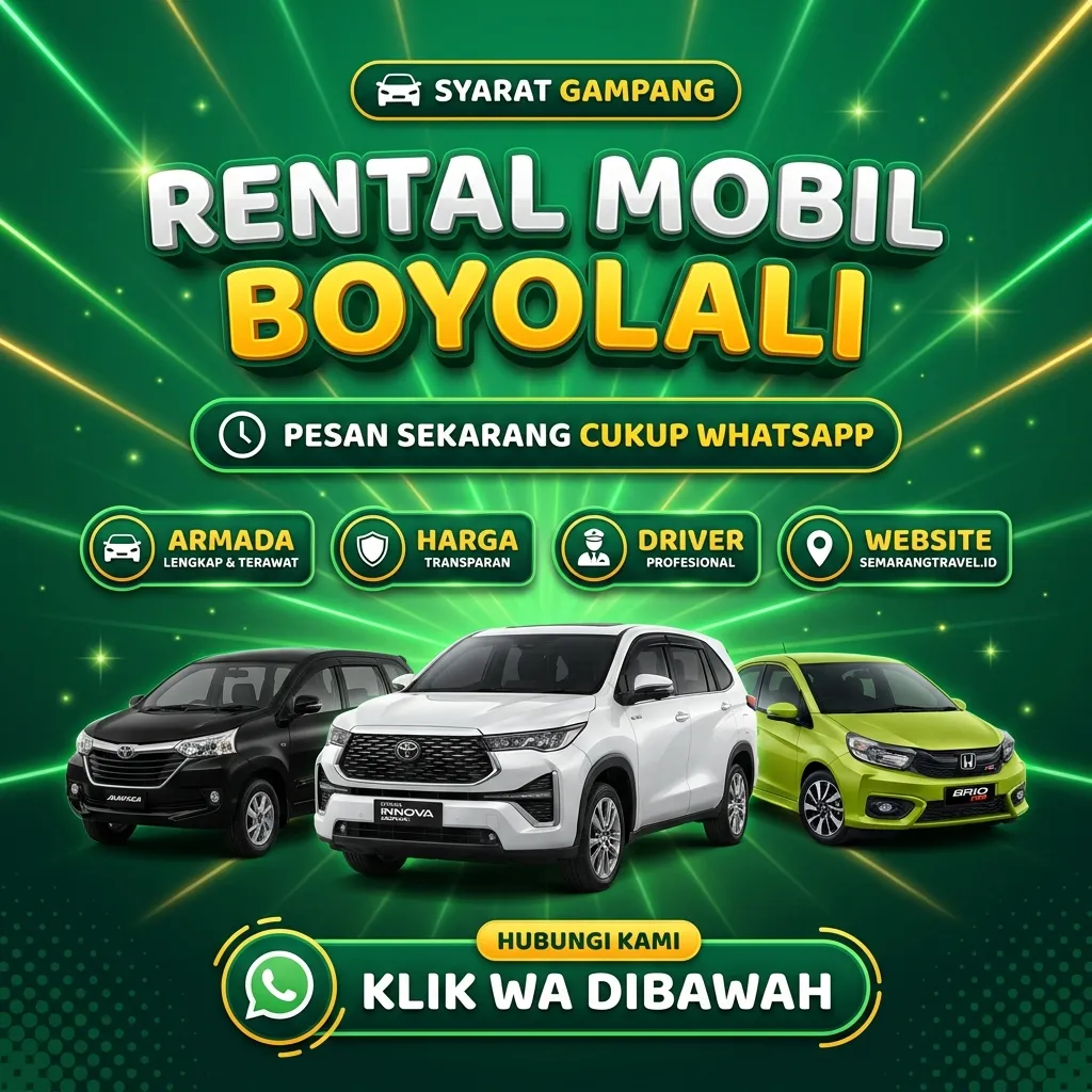 Sangar!! Rental Mobil Boyolali Armada Bersih Wangi, Sewa Lepas Kunci Murah