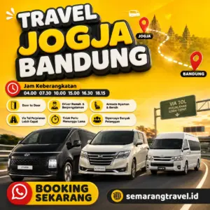 Travel Jogja Ke Bandung Via Tol, Jadwal Berangkat Pagi Sampe Malam 24 Jam