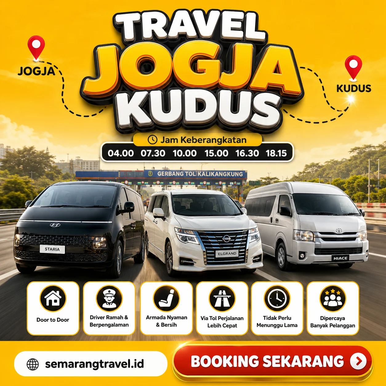 Travel Jogja Ke Kudus, Jadwal Berangkat Pagi Sampe Malam Hari