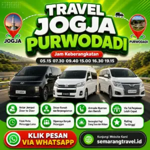 Travel Jogja Ke Purwodadi, Jadwal Berangkat Pagi Sampe Malam