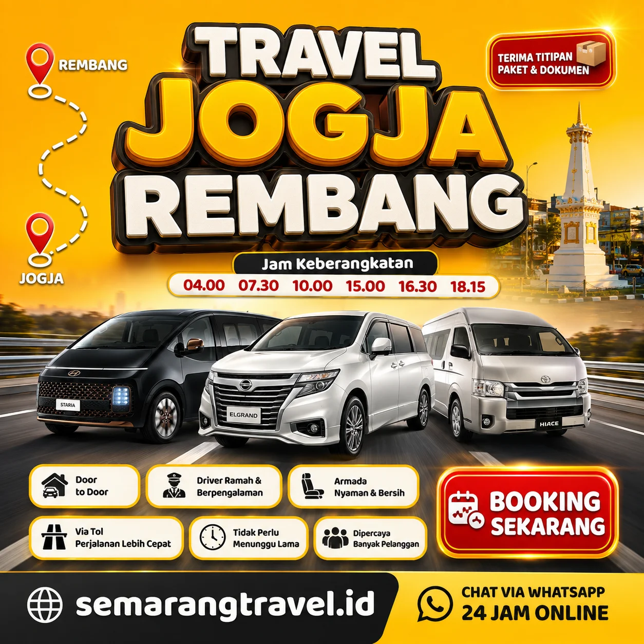 Travel Jogja Ke Rembang, Jadwal Berangkat Pagi Sampe Malam